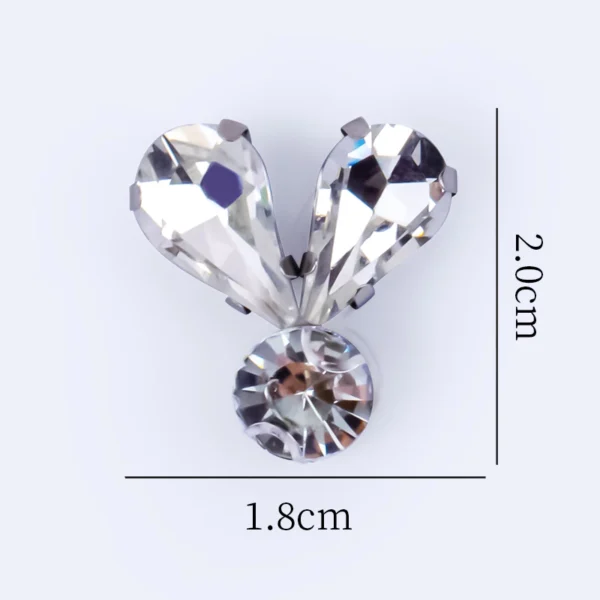 Diamond Patch CHUNKY BEADS IRON ON MANIK BAJU BATU TAMPAL Exclusive Glass Nikah DIY Accessories for Clothing Rhinestone Decorations