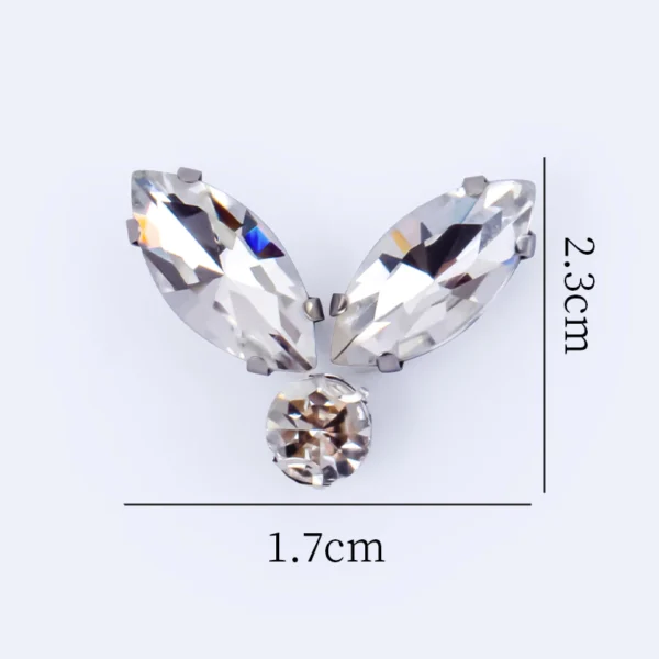 Diamond Patch CHUNKY BEADS IRON ON MANIK BAJU BATU TAMPAL Exclusive Glass Nikah DIY Accessories for Clothing Rhinestone Decorations