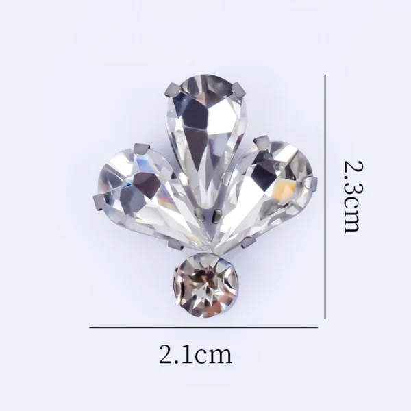 Diamond Patch CHUNKY BEADS IRON ON MANIK BAJU BATU TAMPAL Exclusive Glass Nikah DIY Accessories for Clothing Rhinestone Decorations