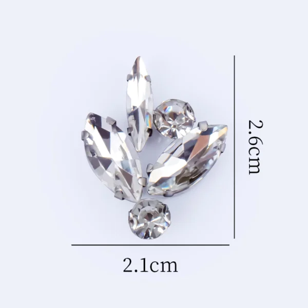 Diamond Patch CHUNKY BEADS IRON ON MANIK BAJU BATU TAMPAL Exclusive Glass Nikah DIY Accessories for Clothing Rhinestone Decorations