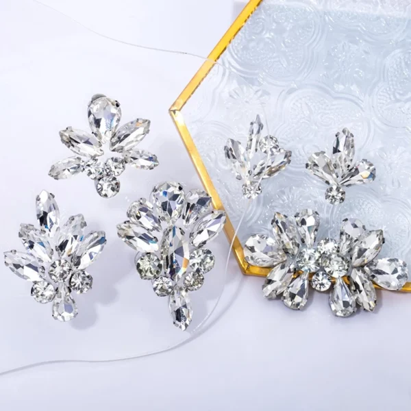 Diamond Patch CHUNKY BEADS IRON ON MANIK BAJU BATU TAMPAL Exclusive Glass Nikah DIY Accessories for Clothing Rhinestone Decorations