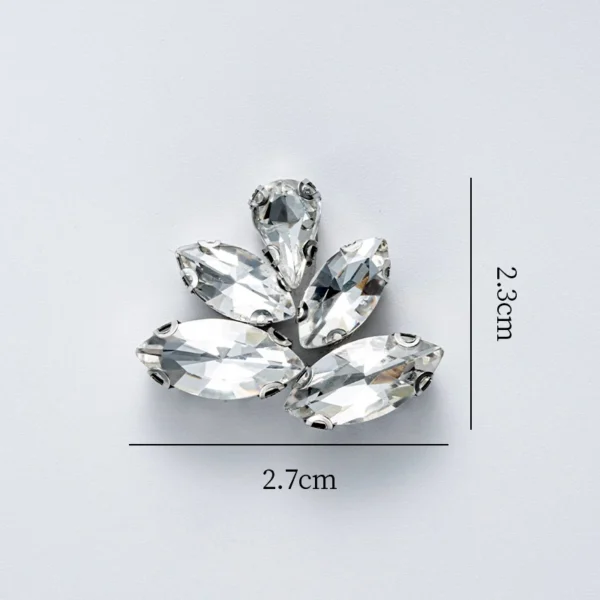 Diamond Patch CHUNKY BEADS IRON ON MANIK BAJU BATU TAMPAL Exclusive Glass Nikah DIY Accessories for Clothing Rhinestone Decorations