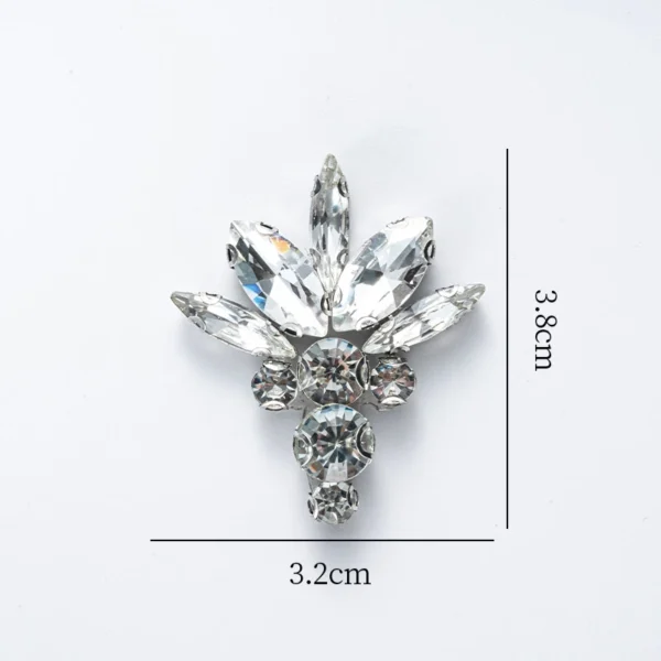 Diamond Patch CHUNKY BEADS IRON ON MANIK BAJU BATU TAMPAL Exclusive Glass Nikah DIY Accessories for Clothing Rhinestone Decorations