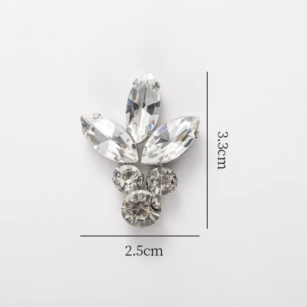 Diamond Patch CHUNKY BEADS IRON ON MANIK BAJU BATU TAMPAL Exclusive Glass Nikah DIY Accessories for Clothing Rhinestone Decorations