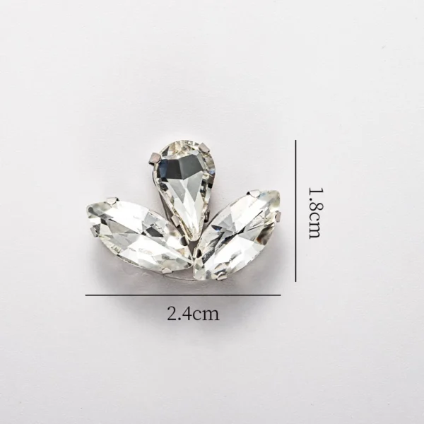 Diamond Patch CHUNKY BEADS IRON ON MANIK BAJU BATU TAMPAL Exclusive Glass Nikah DIY Accessories for Clothing Rhinestone Decorations