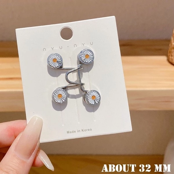 Waist buttons Detachable Adjustable Skirt Jeans Waist Anti slip Brooch Pin Kerongsang