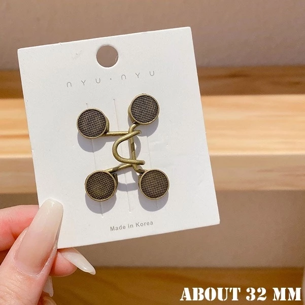 Waist buttons Detachable Adjustable Skirt Jeans Waist Anti slip Brooch Pin Kerongsang