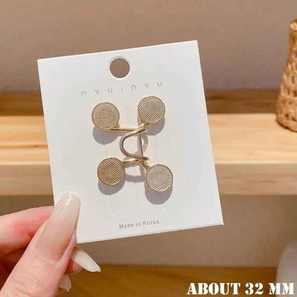 Waist buttons Detachable Adjustable Skirt Jeans Waist Anti slip Brooch Pin Kerongsang