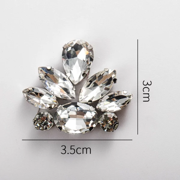 Diamond Patch CHUNKY BEADS IRON ON MANIK BAJU BATU TAMPAL Exclusive Glass Nikah DIY Accessories for Clothing Rhinestone Decorations