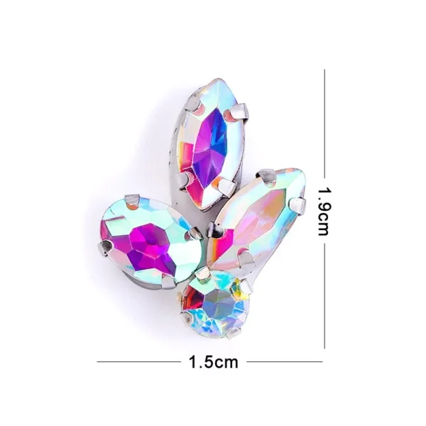 Diamond Patch CHUNKY BEADS IRON ON MANIK BAJU BATU TAMPAL Exclusive Glass Nikah DIY Accessories for Clothing Rhinestone Decorations