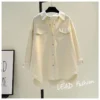 Blouse Women European station Corduroy shirt Korean Style latest women loose casual cardigan shirt