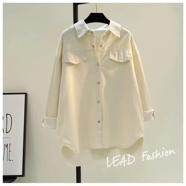 Blouse Women European station Corduroy shirt Korean Style latest women loose casual cardigan shirt