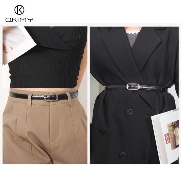 Women s Elegant Belt Thin Belt Casual Belt Adjustable Ladies Belt Fashion Long Waistbands With Alloy Buckle