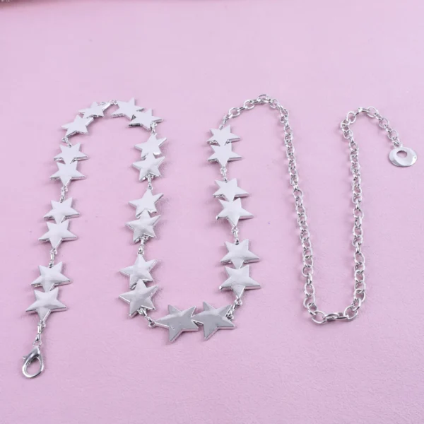 Women s Sweet Star Metal Chain Belt for Dresses and Fashion Decoration