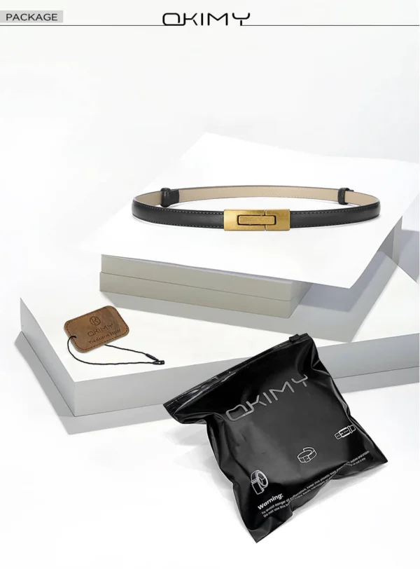 Elegant Women s Belts Thin Belt Soft PU Belt Adjustable Long Waistbands With Alloy Buckle Decorations