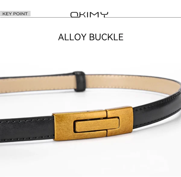 Elegant Women s Belts Thin Belt Soft PU Belt Adjustable Long Waistbands With Alloy Buckle Decorations