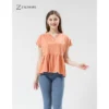 Loose V neck Peplum Top LUMA CottonTM Premium Soft Lightweight Women s Top Non TransparentSEJUK Blouse Women Korean Style Cute Blouse