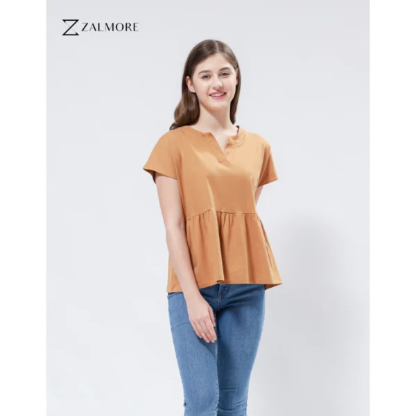 Loose V neck Peplum Top LUMA CottonTM Premium Soft Lightweight Women s Top Non TransparentSEJUK Blouse Women Korean Style Cute Blouse
