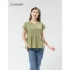 Loose V neck Peplum Top LUMA CottonTM Premium Soft Lightweight Women s Top Non TransparentSEJUK Blouse Women Korean Style Cute Blouse