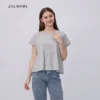 Loose V neck Peplum Top LUMA CottonTM Premium Soft Lightweight Women s Top Non TransparentSEJUK Blouse Women Korean Style Cute Blouse