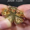Sv Premium Flower Shell Austria Brooch Pin -