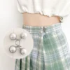 Waist buttons Detachable Adjustable Skirt Jeans Waist Anti slip Brooch Pin Kerongsang