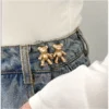 Waist buttons Detachable Adjustable Skirt Jeans Waist Anti slip Brooch Pin Kerongsang