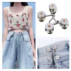 Waist buttons Detachable Adjustable Skirt Jeans Waist Anti slip Brooch Pin Kerongsang
