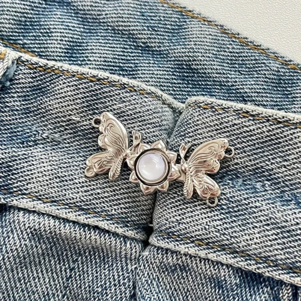 Waist buttons Detachable Adjustable Skirt Jeans Waist Anti slip Brooch Pin Kerongsang