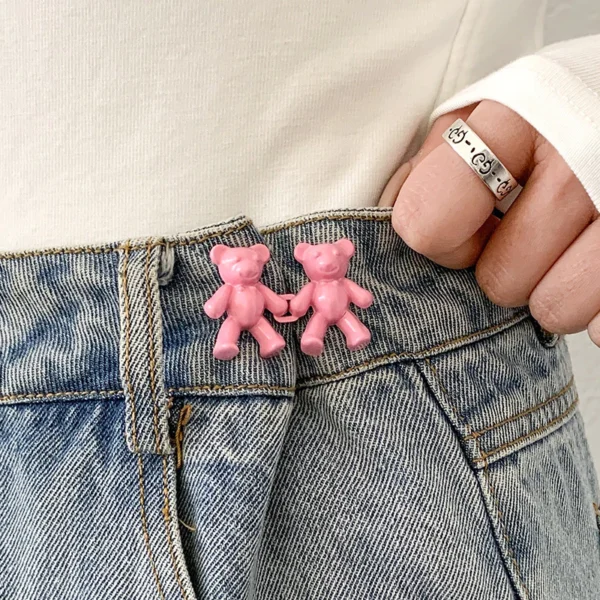 Waist buttons Detachable Adjustable Skirt Jeans Waist Anti slip Brooch Pin Kerongsang