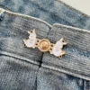 Waist buttons Detachable Adjustable Skirt Jeans Waist Anti slip Brooch Pin Kerongsang