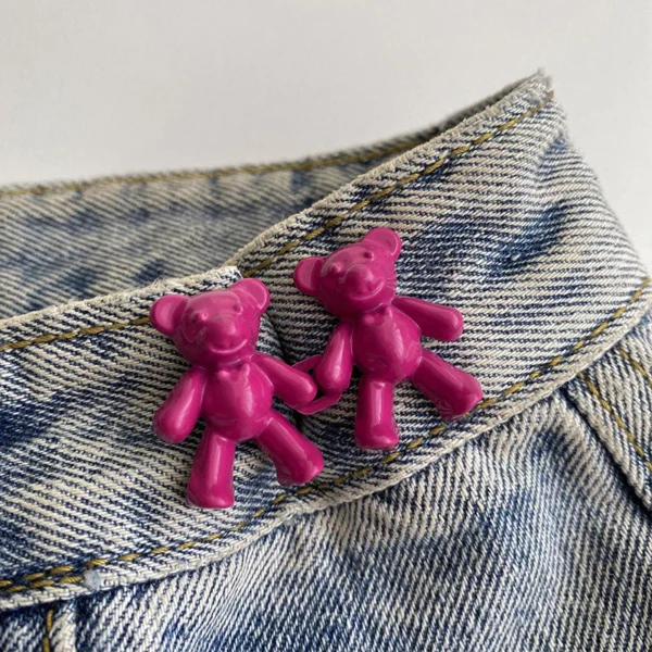 Waist buttons Detachable Adjustable Skirt Jeans Waist Anti slip Brooch Pin Kerongsang