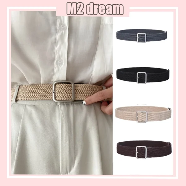 Fashion Retro Belts New Braided Belts For Women Decorative Belts For Jeans No Punching Required