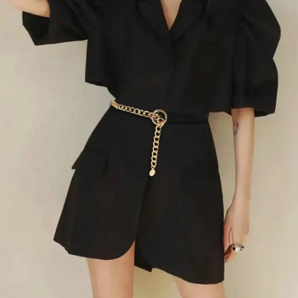 New Women Thin Waist Belt Versatile Belt For Dresses Retro Chain Belt
