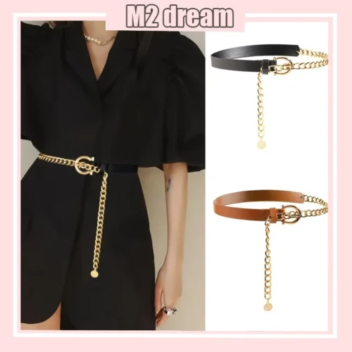 New Women Thin Waist Belt Versatile Belt For Dresses Retro Chain Belt