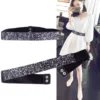 KL READY STOCK Women Bling Rhinestone Encrusted full Diamond elastic waistband Versatile Evening Dress Crystal Belt