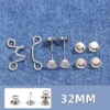 Metal Jeans Waist Buckle Buttons Removable Pants Pin with Detachable Needle