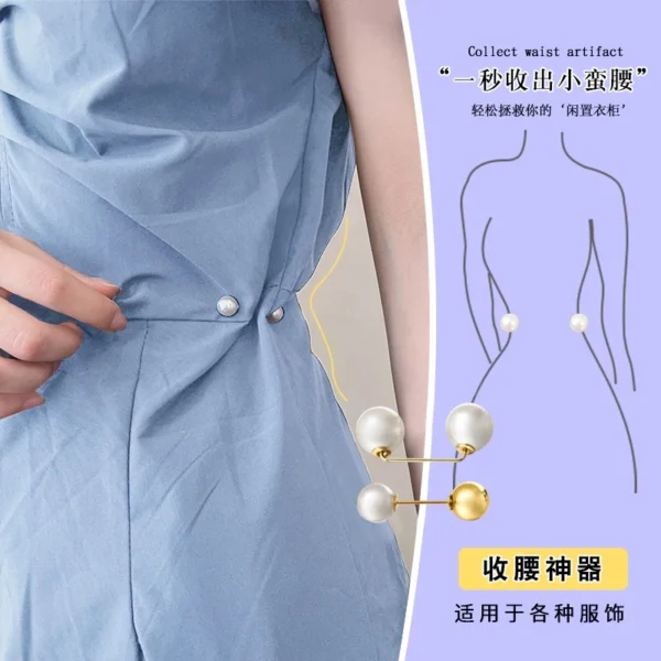 running Light Brooch Women Summer Tight Waist Adjusting Skirt Pin Fixed Clothes