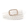 Korean Leather Woven Women s Belt Fashionable Square Buckle Leather Belt With Decorative Jeans Belt
