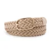 Korean Leather Woven Women s Belt Fashionable Square Buckle Leather Belt With Decorative Jeans Belt