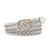Korean Leather Woven Women s Belt Fashionable Square Buckle Leather Belt With Decorative Jeans Belt