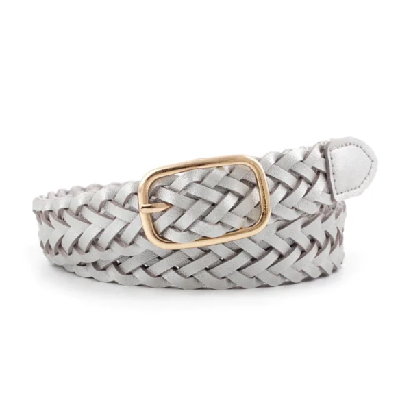 Korean Leather Woven Women s Belt Fashionable Square Buckle Leather Belt With Decorative Jeans Belt