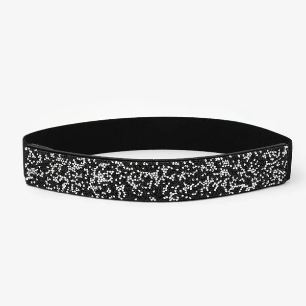 KL READY STOCK Women Bling Rhinestone Encrusted full Diamond elastic waistband Versatile Evening Dress Crystal Belt