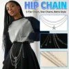 Hip Star Retro Charm 3 Tier Belt Chain Metal Pants Women Waist