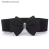 Women s Elastic Bow Belt Wide Rhinestone Stretch Belts Ladies Wide Wedding Party Waistband For Dress Jeans MY