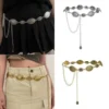 Fashion Retro Style Women s Metal Waist Chain Adjustable Decorative Circle Decoration Bohemian Style