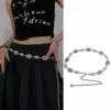 Fashion Retro Style Women s Metal Waist Chain Adjustable Decorative Circle Decoration Bohemian Style