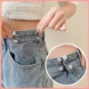 Metal Jeans Waist Buckle Buttons Removable Pants Pin with Detachable Needle