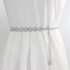 Women s Ring Decorated Metal Waist Chain Adjustable Slim Versatile Alloy Belt for Dress Suits