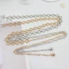 Women s Ring Decorated Metal Waist Chain Adjustable Slim Versatile Alloy Belt for Dress Suits